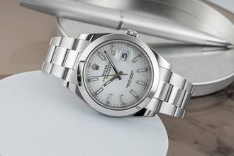 Thumbnail von Rolex Datejust 41 White Dial Edelstahl Automatik Herrenuhr Ref. 126300 B&P 2022