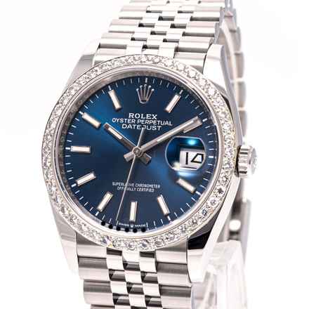 Rolex Datejust 36 Mavi Piyasa Sonrası Elmas – 126200 – NİTELİKTE YENİ – 01/2021 Tam Set