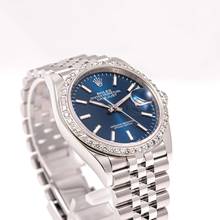 Thumbnail von Rolex Datejust 36 Blue After Market Diamond – 126200 – like NEW – 01/2021 Full Set