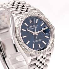 Thumbnail von Rolex Datejust 36 Blue After Market Diamond – 126200 – like NEW – 01/2021 Full Set