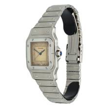 Thumbnail von Cartier Santos Galbée 987901 Brown Patina Dial Full Serviced