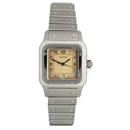  Cartier Santos Galbée 987901 Brown Patina Dial Full Serviced 