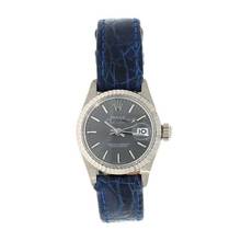 Thumbnail von Rolex Lady-Datejust Damenarmbanduhr Lady Datejust Automatik 6917 aus 750 Weissgold mit Lederband