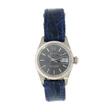 Thumbnail von Rolex Lady-Datejust Damenarmbanduhr Lady Datejust Automatik 6917 aus 750 Weissgold mit Lederband