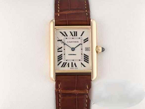  Cartier Tank Louis Cartier Großes Modell Gelbgold 750 2013 W1529756 Gold Damen Herren 