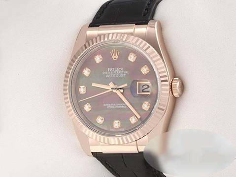 Rolex Datejust 36 36mm 116135 2018 Rosegold 750 Automatik Perlmutt Diamanten Gold