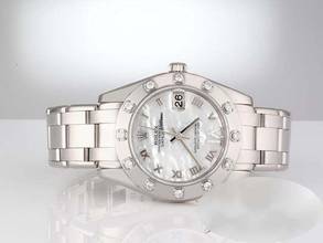 Thumbnail von Rolex Lady-Datejust Pearlmaster 34 81319 2011 Weissgold 750 Perlmutt Diamanten Automatik