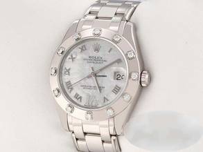 Thumbnail von Rolex Lady-Datejust Pearlmaster 34 81319 2011 Weissgold 750 Perlmutt Diamanten Automatik