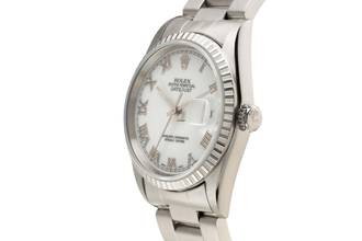 Thumbnail von Rolex Datejust 36 White Dial Oyster Stahl Automatik Herrenuhr Ref.16220 P-Serie