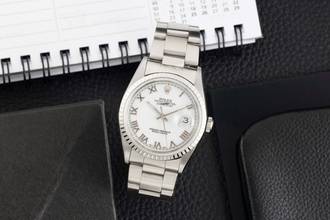 Thumbnail von Rolex Datejust 36 White Dial Oyster Stahl Automatik Herrenuhr Ref.16220 P-Serie