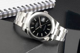 Thumbnail von Rolex Datejust 41 Black Dial Oyster Stahl Automatik Herrenuhr 126300 B&P 2019