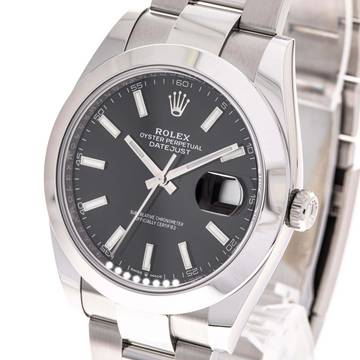 Rolex Datejust 41 Black Oyster – 126300 – like NEW – 12/2023 Full Set Lc100