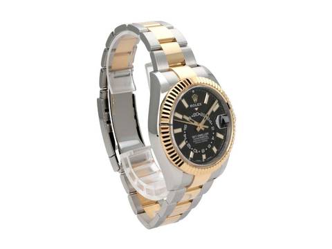 Rolex Sky-Dweller Edelstahl / Gelbgold Ref. 326933 schwarzes Zifferblatt