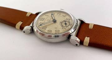 Thumbnail von Omega Serviced Small Scarab Stahl Art Deco Kal. 26.5 SOB zweifarbiges Ziffernblatt