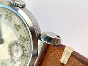 Thumbnail von Omega Serviced Small Scarab Stahl Art Deco Kal. 26.5 SOB zweifarbiges Ziffernblatt