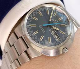 Thumbnail von Omega Dynamic Geneve Day Date Blue Racing Dial Seamaster Vintage Automatic Automatik