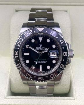 Rolex GMT-Master II Steel Black Dial with Box&Papers Full Set Year:2013 Lc AT