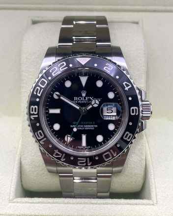  Rolex GMT-Master II Steel Black Dial with Box&Papers Full Set Year:2013 Lc AT 