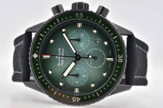 Blancpain Fifty Fathoms Bathyscaphe Chronograph Flyback 5200-0153-B52A Green Dial