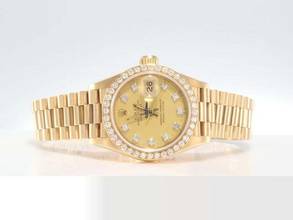 Thumbnail von Rolex Lady-Datejust Gelbgold 750 Diamanten Brillanten Automatik Gold Damen 18kt Yellow Gold President-band Chronometer Oyster