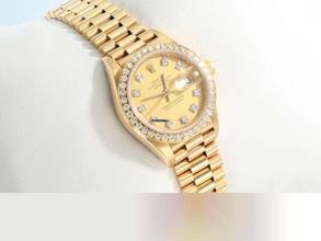 Thumbnail von Rolex Lady-Datejust Gelbgold 750 Diamanten Brillanten Automatik Gold Damen 18kt Yellow Gold President-band Chronometer Oyster