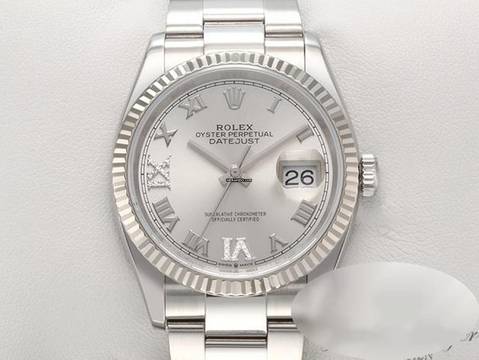 Rolex Datejust 36 126234 2023 Stahl Weissgold 750 Diamanten Automatik Gold