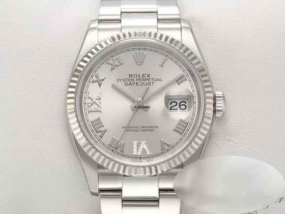  Rolex Datejust 36 126234 2023 Stahl Weissgold 750 Diamanten Automatik Gold 
