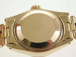 Thumbnail von Rolex Lady-Datejust 18 Kt Gelbgold mit original Brillant Blatt 26 mm mit Box im Top Zustand sehr schöne Damenuhr aus 1980