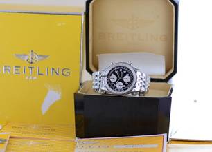 Thumbnail von Breitling Old Navitimer 41,5 mm Chronograph Stahlband Klassiker black arabic dial B+P