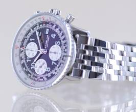 Thumbnail von Breitling Old Navitimer 41,5 mm Chronograph Stahlband Klassiker black arabic dial B+P