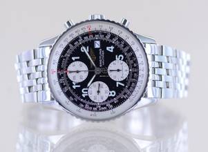 Thumbnail von Breitling Old Navitimer 41,5 mm Chronograph Stahlband Klassiker black arabic dial B+P