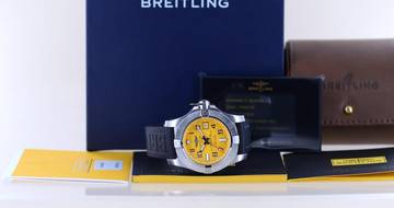 Thumbnail von Breitling Avenger II Seawolf Stahl Yellow Dial Kautschukband Automatic B+P 45.5mm