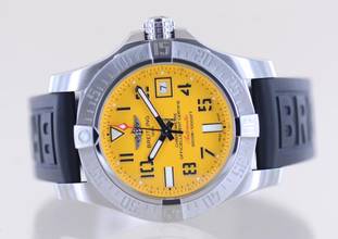 Thumbnail von Breitling Avenger II Seawolf Stahl Yellow Dial Kautschukband Automatic B+P 45.5mm