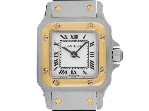  Cartier Santos Galbée Lady Ref.0902 1999 Box&Beschreibung sehr gut Vintage Santos Galbee Lady PM kleines Modell 