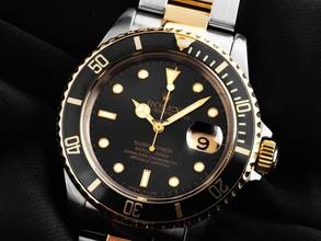 Thumbnail von Rolex Submariner Date Ref.16613 1991 Box&Beschreibung Sehr gut Vintage Vintage Submariner Date