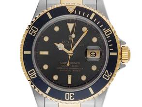 Thumbnail von Rolex Submariner Date Ref.16613 1991 Box&Beschreibung Sehr gut Vintage Vintage Submariner Date