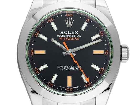  Rolex Milgauss Oyster Perpetual Milgauss Ref.116400GV 2008 LC 100 Full Set sehr gut Vintage Oyster Perpetual Milgauss 