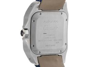 Thumbnail von Cartier Santos 100 GM Großes Modell Ref.2878 2015 Full Set wie Neu Vintage Santos 100 GM Großes Modell Krokoleder Faltschließe