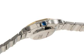 Thumbnail von Cartier Santos Lady Stahl / Gold Automatik Damenuhr Ref. 0907 Klassiker Box