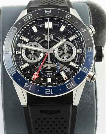  TAG Heuer Carrera Heuer02 Twin-Time CBG2A1Z.FT6157 Full Set / New Watch 
