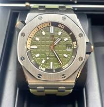 Thumbnail von Audemars Piguet Royal Oak Offshore Diver 42mm Diver GREEN WITH BOX and PAPERS LIKE NEW year:2022 Two Straps Green