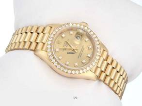 Thumbnail von Rolex Lady-Datejust Gelbgold 750 1991 Lc100 Diamanten Brillanten Automatik Gold Damen 18kt Yellow Gold President-band Chronometer Oyster