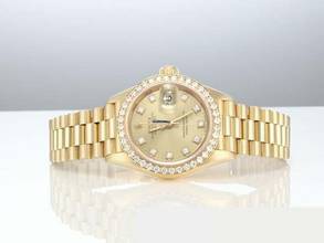 Thumbnail von Rolex Lady-Datejust Gelbgold 750 1991 Lc100 Diamanten Brillanten Automatik Gold Damen 18kt Yellow Gold President-band Chronometer Oyster