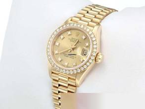 Thumbnail von Rolex Lady-Datejust Gelbgold 750 1991 Lc100 Diamanten Brillanten Automatik Gold Damen 18kt Yellow Gold President-band Chronometer Oyster