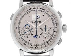 Thumbnail von A. Lange & Söhne Datograph Perpetual Ref.410.025 E Full Set Ungetragen Datograph Perpetual Ewiger Kalender 950 Platin Faltschließe