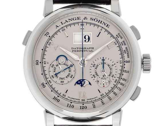  A. Lange & Söhne Datograph Perpetual Ref.410.025 E Full Set Ungetragen Datograph Perpetual Ewiger Kalender 950 Platin Faltschließe 