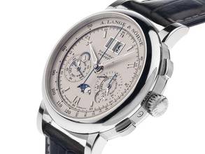 Thumbnail von A. Lange & Söhne Datograph Perpetual Ref.410.025 E Full Set Ungetragen Datograph Perpetual Ewiger Kalender 950 Platin Faltschließe