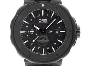 Thumbnail von Oris Force Recon GMT Ref.01 747 7715 7754 2019 sehr gut Vintage Force Recon GMT United States Marine Corps Titan Kautschuk Faltschließe