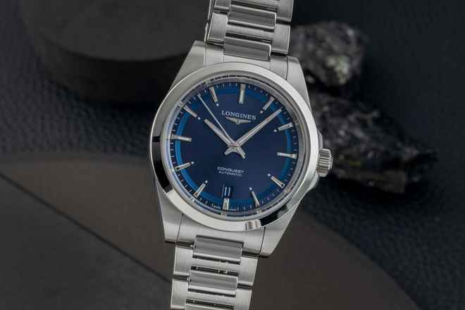 Longines Conquest Edelstahl Automatik Herrenuhr Ref. L3.720.4.92.6 Box 