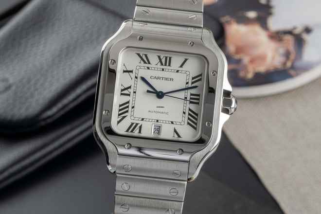  Cartier Santos de Cartier Stahl Automatik Herrenuhr Ref. WSSA0009 